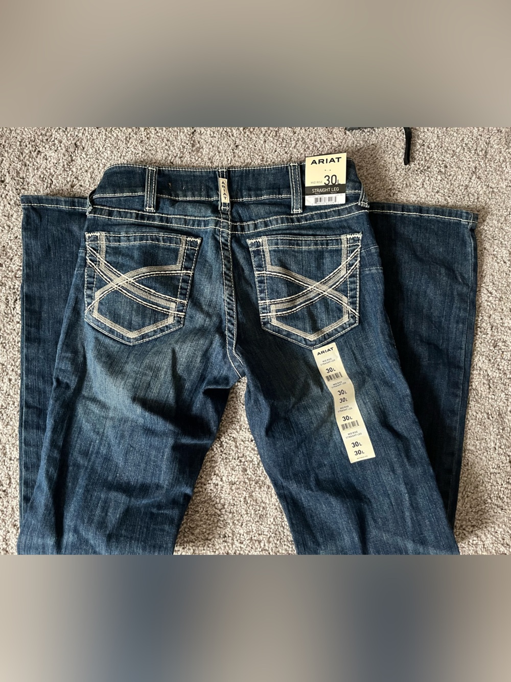 Ariat mid-rise straight leg denim jeans